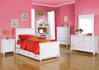 Athena White Dresser w/Mirror